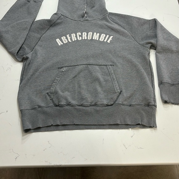 Abercrombie & Fitch Gray Men's Hooded Sweatshirt hoodie Medium - Picture 1 of 7